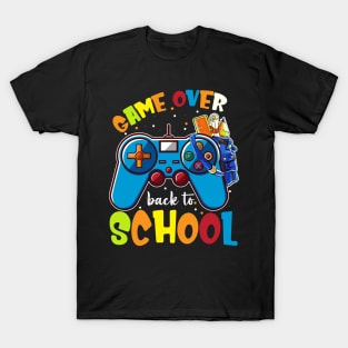 Back to School Funny Game Over Teacher Student Controller T-Shirt